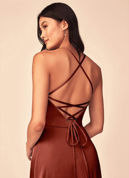 Mei Stretch Satin Dress-AZ39335781-vente finale